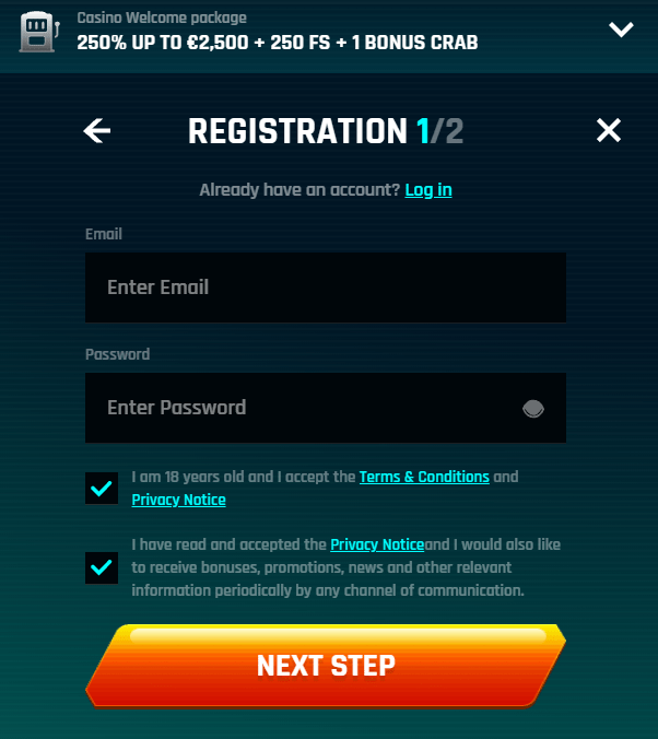 Registration form 1